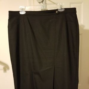 Perfect with a Jacket or Not-Professional black A-line skirt with front side sl